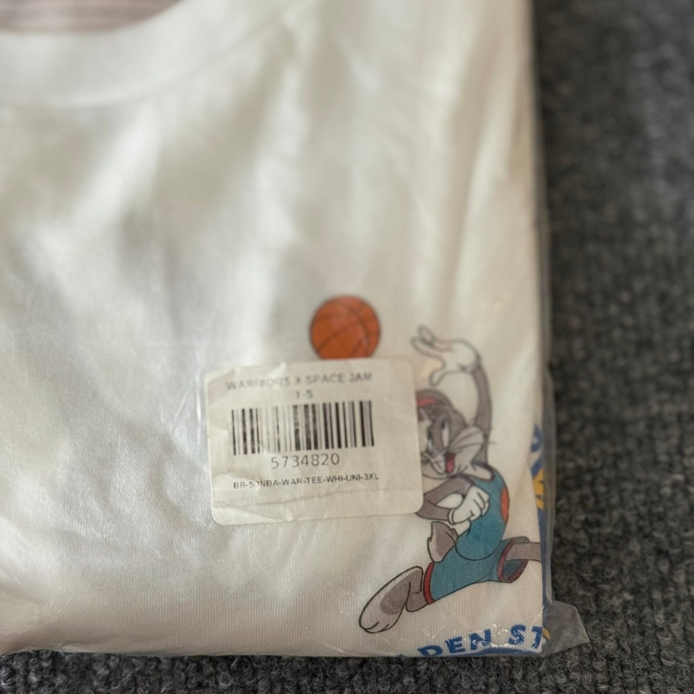 Golden State Warriors x Space Jam T-Shirt White Taz Daffy Bugs Mens 3XL NWT NBA - Picture 10 of 13